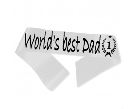 World´s best Dad Ordensbånd Hvid