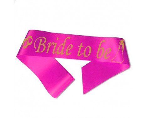 Bride to Be ordensbånd i fuchsia