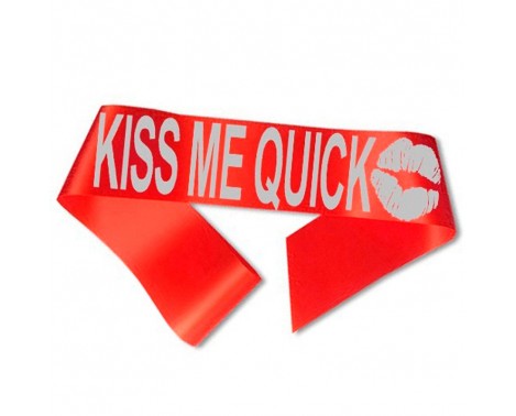 Kiss me quick ordensbånd i rød