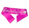 Birthday Girl ordensbånd i fuchsia
