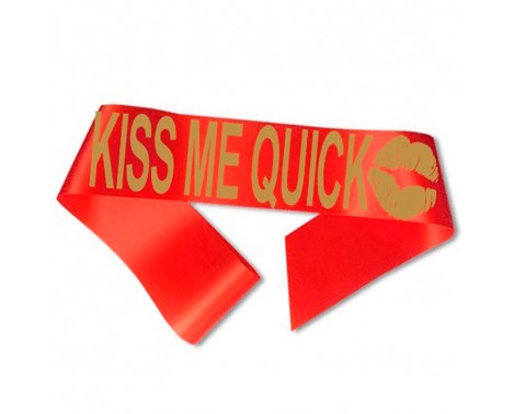 Kiss me quick ordensbånd i rød