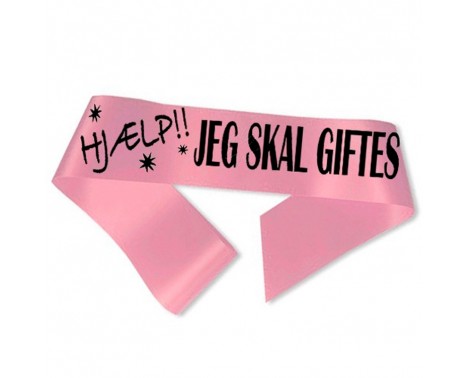 Hjælp jeg skal giftes Ordensbånd Pink