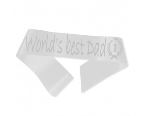 World´s best Dad Ordensbånd Hvid