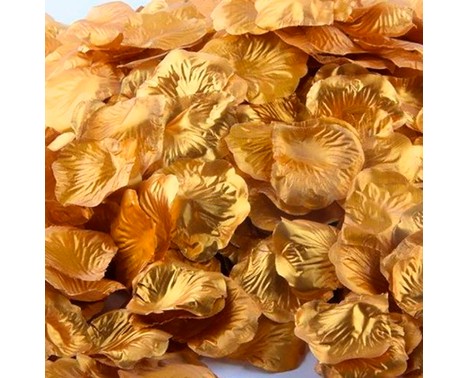 Rosenblade 100 stk metallic guld silke