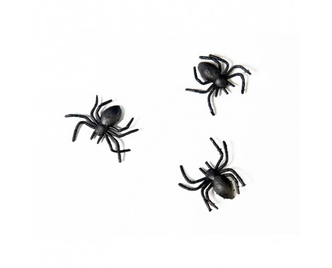 Store Edderkopper til Halloween - bordpynt