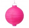Rispapirlampe med LED lys Hot Pink 20 cm