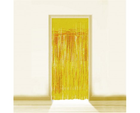 Guld Lametta - Dørforhæng - 0,9 x 2,5 meter