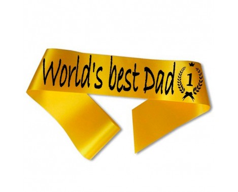 World´s best Dad Ordensbånd Guld World´s best Dad Ordensbånd Guld