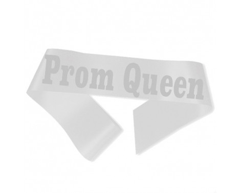 Prom Queen Ordensbånd Hvid Prom Queen Ordensbånd Hvid