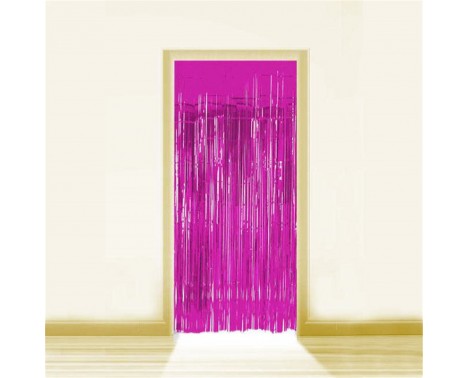 Pink Lametta - Dørforhæng - 0,9 x 2,5 meter
