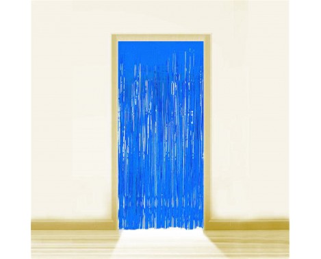 Blå Lametta - Dørforhæng - 0,9 x 2,5 meter