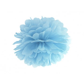 Pom pom støvet blå 35 cm