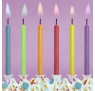 Fødselsdagslys med farvede flammer 6 stk