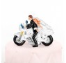 Brudepar på motorcykel Bryllupsfigur 11,6 cm 