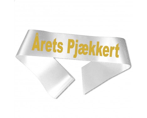 Årets Pjækkert guld metallic tryk - Ordensbånd