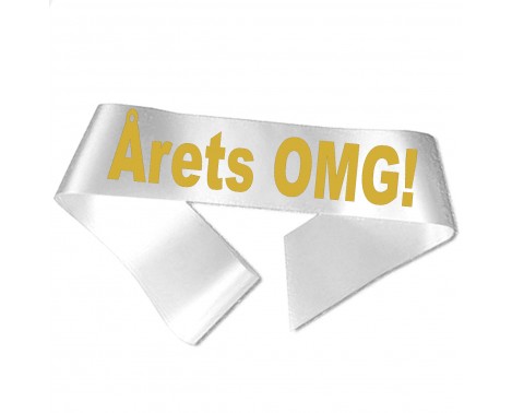 Årets OMG! - Metallic guld tryk - Ordensbånd Årets OMG! - Metallic guld tryk - Ordensbånd