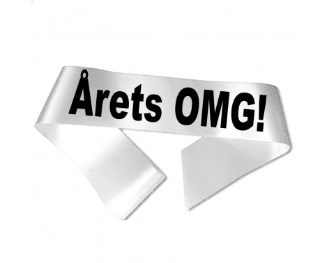 Årets OMG! - Sort tryk - Ordensbånd Årets OMG! - Sort tryk - Ordensbånd