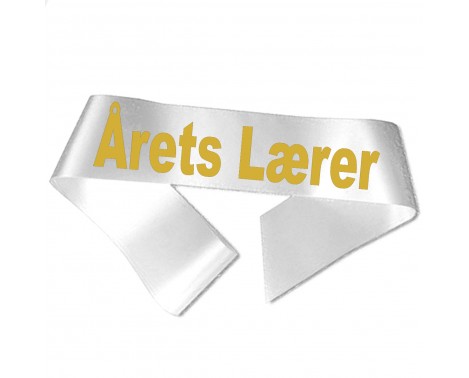 Årets Lærer guld metallic tryk- Ordensbånd