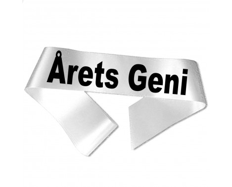 Årets Geni - Sort tryk - Ordensbånd Årets Geni - Sort tryk - Ordensbånd