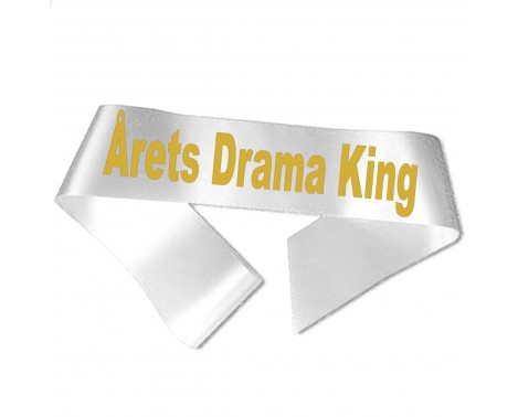 Årets Drama King guld metallic tryk - Ordensbånd