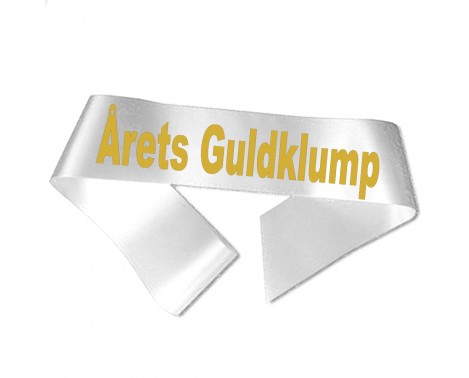 Årets Guldklump - Metallic guld tryk - Ordensbånd Årets Guldklump - Metallic guld tryk - Ordensbånd