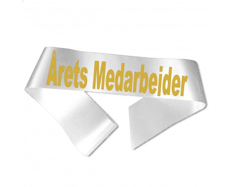 Årets Medarbejder guld metallic tryk - Ordensbånd