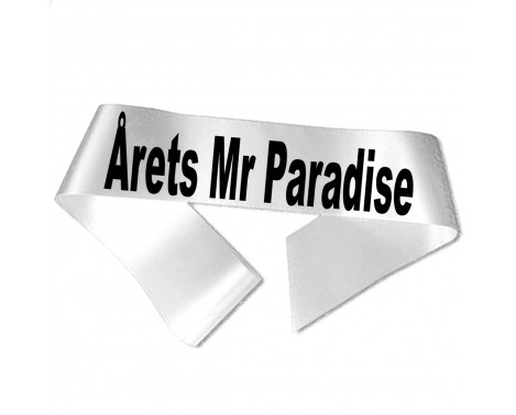Årets Mr Paradise sort tryk - Ordensbånd
