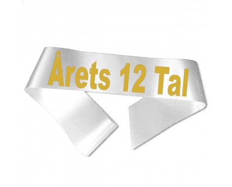 Årets 12 Tal - Metallic guld tryk - Ordensbånd Årets 12 Tal - Metallic guld tryk - Ordensbånd