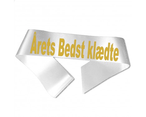 Årets Bedst klædte guld metallic tryk - Ordensbånd