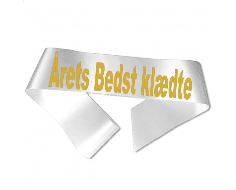 Årets Bedst klædte - Metallic guld tryk - Ordensbånd Årets Bedst klædte - Metallic guld tryk - Ordensbånd