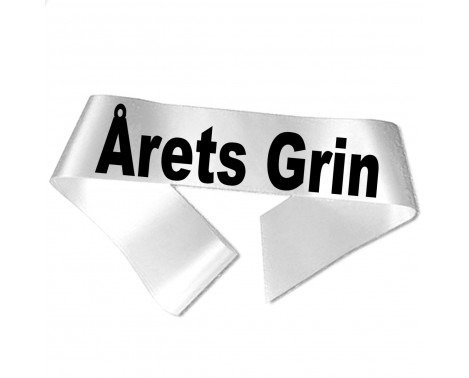 Årets Grin - Sort tryk - Ordensbånd Årets Grin - Sort tryk - Ordensbånd