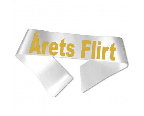 Årets Flirt guld metallic tryk - Ordensbånd