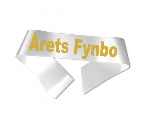 Årets Fynbo guld metallic tryk - Ordensbånd