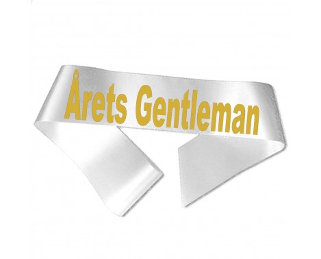 Årets Gentleman guld metallic tryk - Ordensbånd