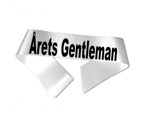 Årets Gentleman - Sort tryk - Ordensbånd Årets Gentleman - Sort tryk - Ordensbånd