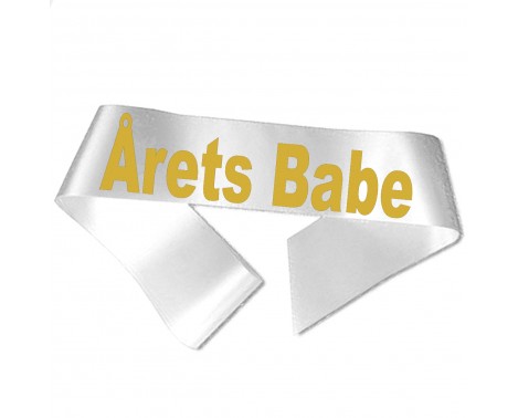 Årets Babe - Metallic guld tryk - Ordensbånd Årets Babe - Metallic guld tryk - Ordensbånd