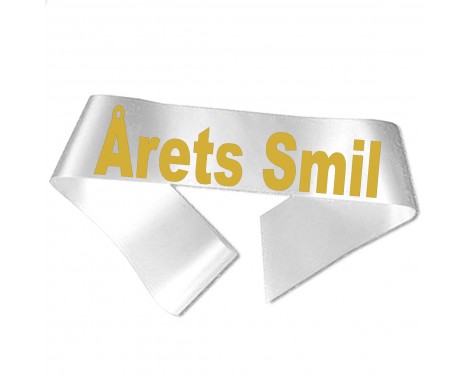 Årets Smil guld metallic tryk - Ordensbånd