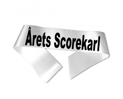 Årets Scorekarl sort tryk - Ordensbånd