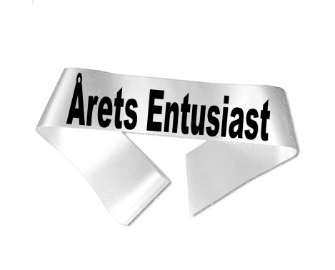 Årets Entuiast - Sort tryk - Ordensbånd Årets Entuiast - Sort tryk - Ordensbånd