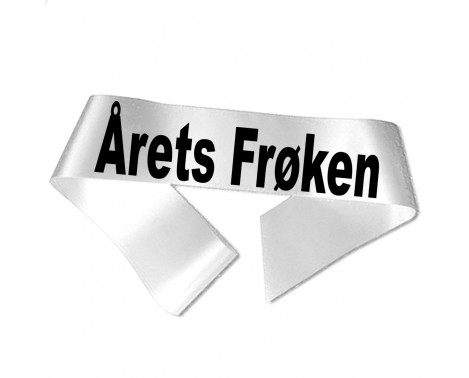 Årets Frøken - Sort tryk - Ordensbånd Årets Frøken - Sort tryk - Ordensbånd