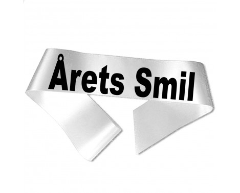 Årets Smil - Sort tryk - Ordensbånd Årets Smil - Sort tryk - Ordensbånd