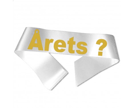 Årets ? - Metallic guld tryk - Ordensbånd Årets ? - Metallic guld tryk - Ordensbånd