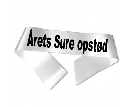 Årets Sure opstød - Sort tryk - Ordensbånd Årets Sure opstød - Sort tryk - Ordensbånd