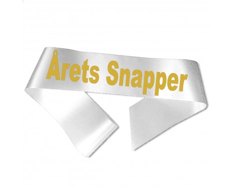 Årets Snapper - Metallic guld tryk - Ordensbånd Årets Snapper - Metallic guld tryk - Ordensbånd