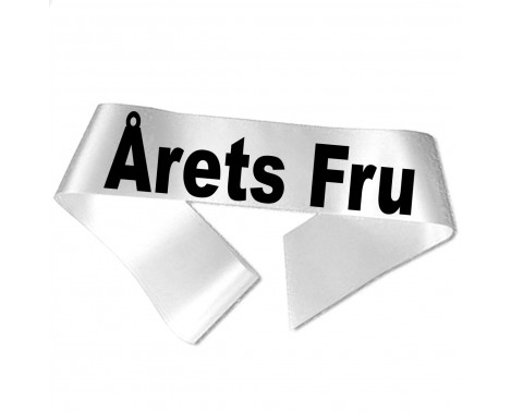 Årets Fru - Sort tryk - Ordensbånd Årets Fru - Sort tryk - Ordensbånd