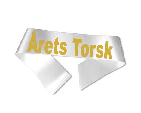 Årets Torsk - Metallic guld tryk - Ordensbånd Årets Torsk - Metallic guld tryk - Ordensbånd