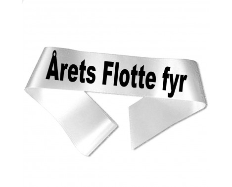 Årets Flotte fyr - Sort tryk - Ordensbånd Årets Flotte fyr - Sort tryk - Ordensbånd