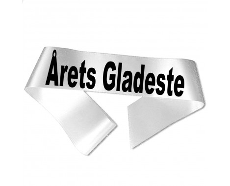 Årets Gladeste - Sort tryk - Ordensbånd Årets Gladeste - Sort tryk - Ordensbånd