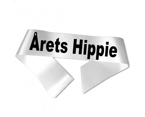 Årets Hippie sort tryk - Ordensbånd
