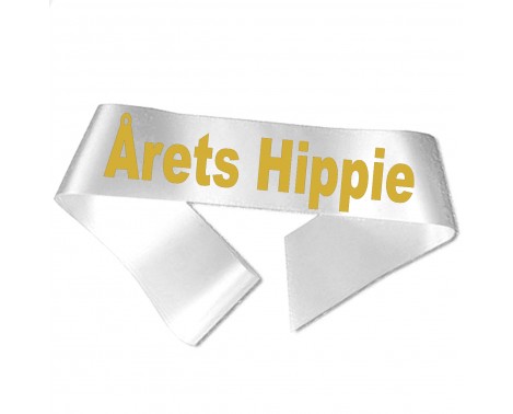 Årets Hippie - Metallic guld tryk - Ordensbånd Årets Hippie - Metallic guld tryk - Ordensbånd